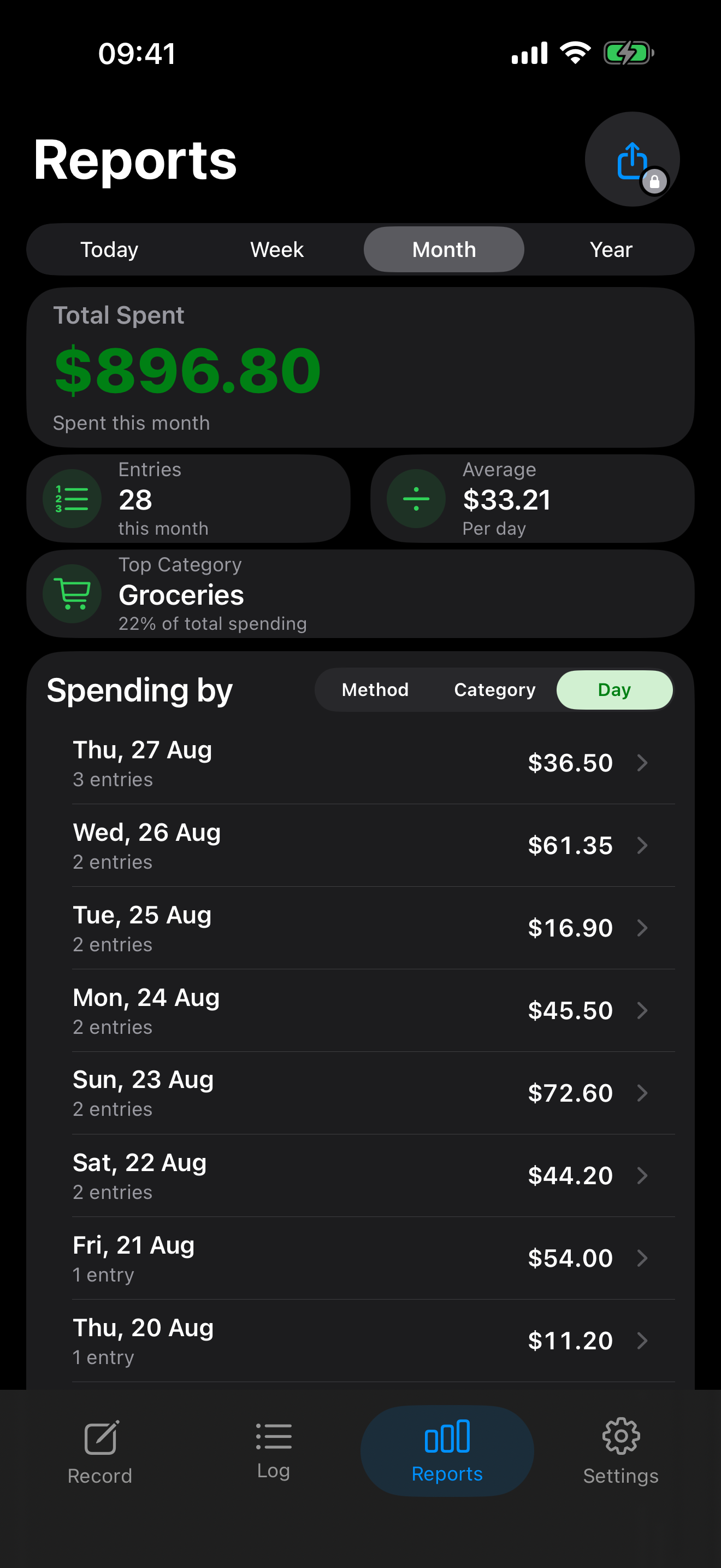 Viewing reports in E in dark mode