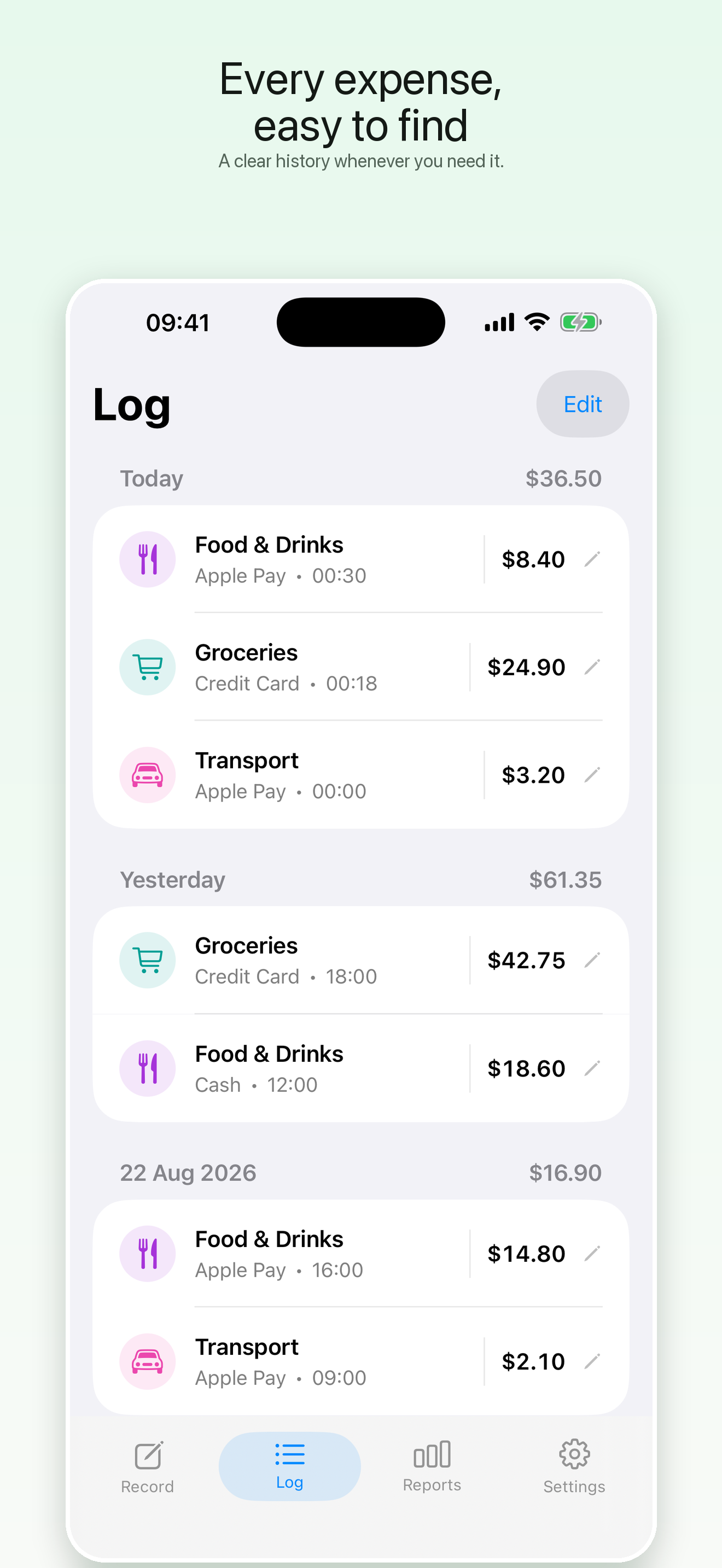 Review expenses in E
